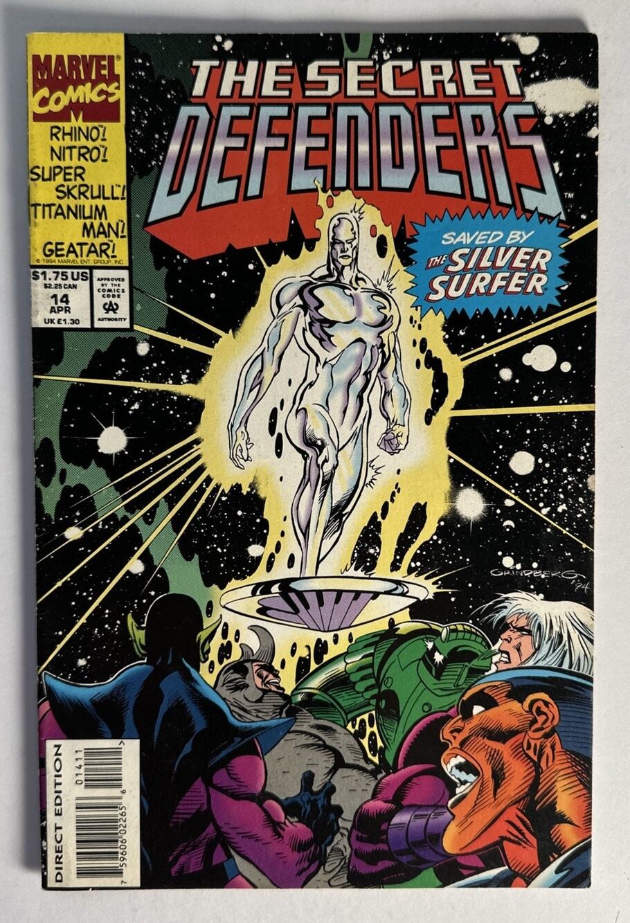 MARVEL THE SECRET DEFENDERS...SILVER SURFER..#14 .1994.. #1044